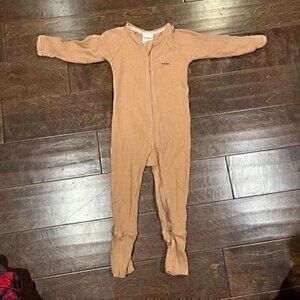 Bonds tan waffle zip up convertible zippy pajamas